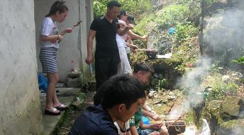 温州学习中心大罗山烧烤活动